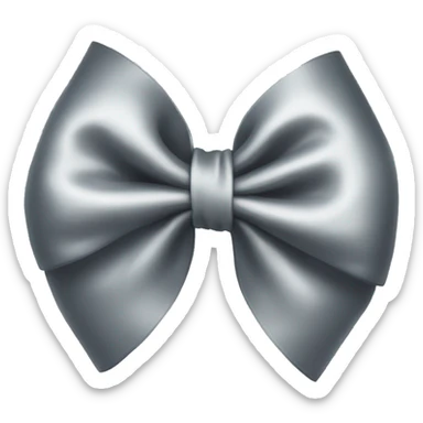 grey satin bow sticker