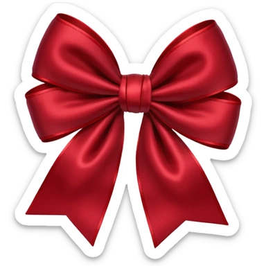 dark red bow sticker