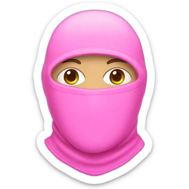 pink balaclava sticker