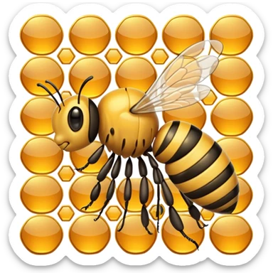 A bee in the hive sticker