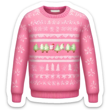 Pink Christmas sweater  sticker