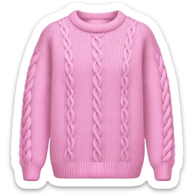 pink knit sweater sticker