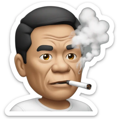 Rodrigo duterte smoke cigarettes sticker