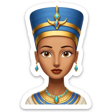 Bust of Nefertiti, only half sticker