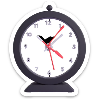 A clock with its hands spinning fast, showing the rapid passage of time. sticker