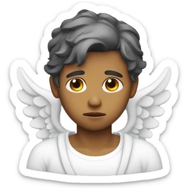 sad male angel emoji sticker