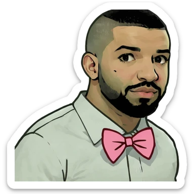 Drake with bows sticker