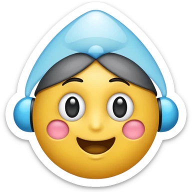 Un emoji idiot en l’aire qui fait peur sticker