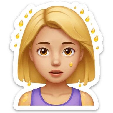 girl sweating a lot sticker