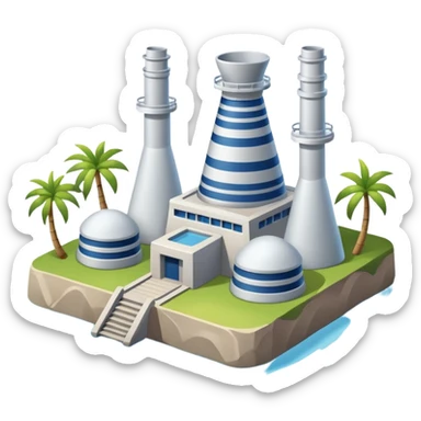 buildings of a laboratory like CRIOBE in French Polynesia
 sticker