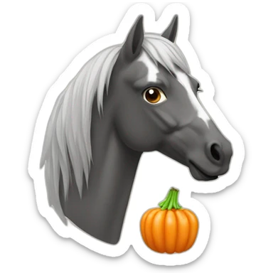 cheval qui mange une carotte sticker