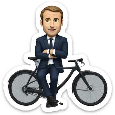 Macron a velo sticker