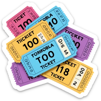 ticket tombola sticker