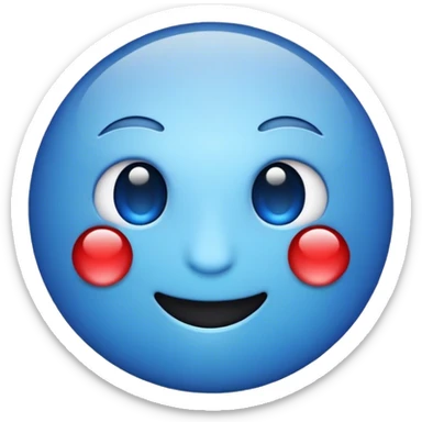 Verification emoji with blue backround sticker