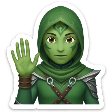 green magical thief hand from Skyrim sticker