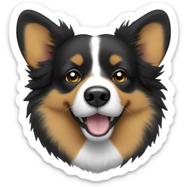 Black stinky corgi who is very smelly sticker