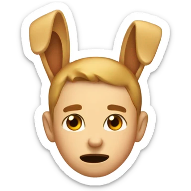 Emoji with grab both ears says sorry sticker