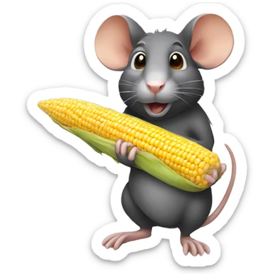 A rat with corn  sticker