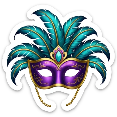 Venetian Carnival Mask sticker