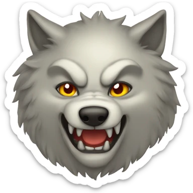 Demon wolf sticker