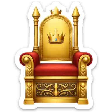 The throne of ancient kings in full majesty sticker