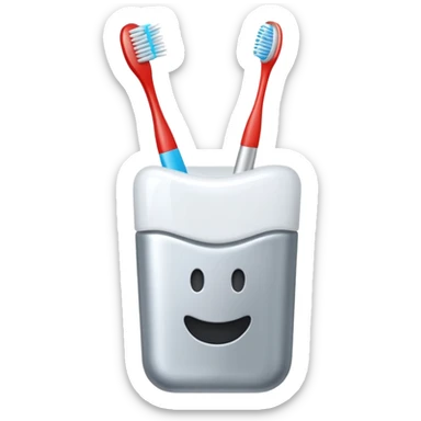 Toothbrush where the bristles are replaced with a metal needle.Toothbrush where the bristles are replaced with a metal needle. sticker