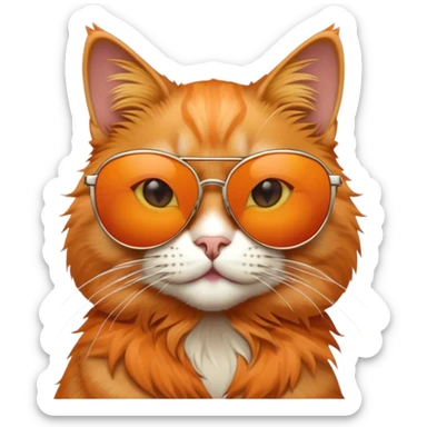 Cat wearing sunglasses in singapore sticker