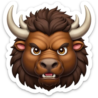 Angry buffalo sticker