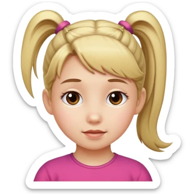 una chica pequeña con una cola  sticker