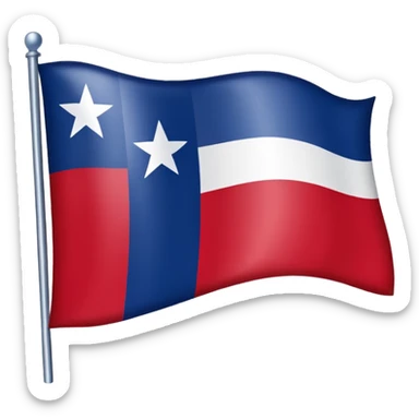 Texas flag in the shape of Texas  sticker