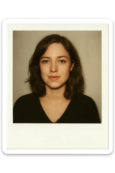 foto polaroid di una donna sticker