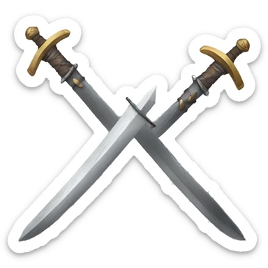 medieval fighting swords sticker