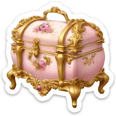 Elegant Rococo makeup box sticker