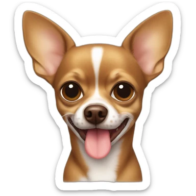 Brown chihuahua lick sticker