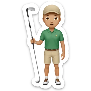 man playing golf full body sticker
