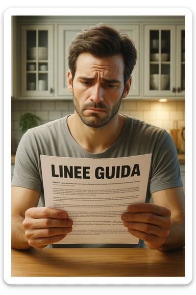 FALLA IDENTICA A QUESTA MA SUL FOGLIO SCRIVI "LINEE GUIDA" IN ITALIANO sticker