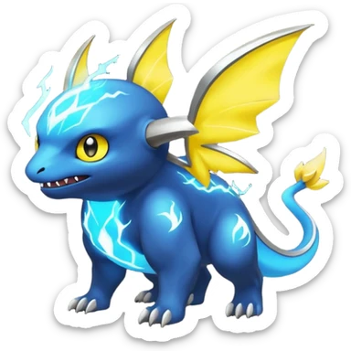 Elemental Dark-type-Electric-type natural Pokémon-Fakémon-creature sticker