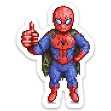spiderman giving a thumbs up sticker