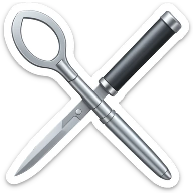 generate me a metalic cutter sticker