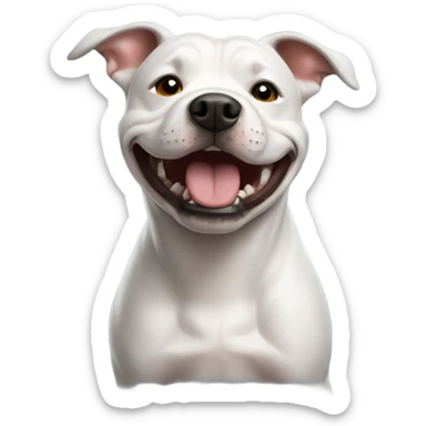 Smiling Staffy sticker
