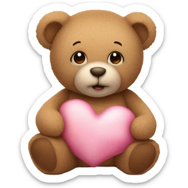 Teddy bear with love sticker