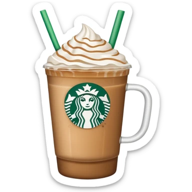 Starbucks ice latte whitout whipped cream sticker