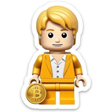 lego homme bitcoin sticker