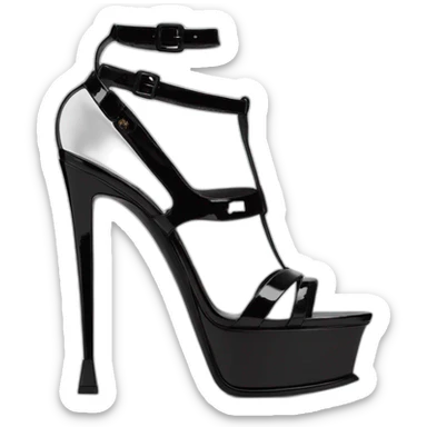 Ysl heel sandal TRIBUTE PLATFORM SANDAL black PATENT LEATHER sticker