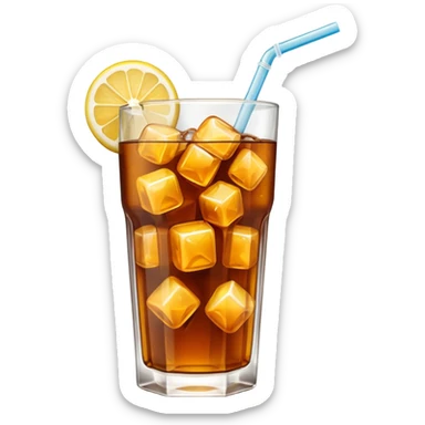 ice tea in glass sticker