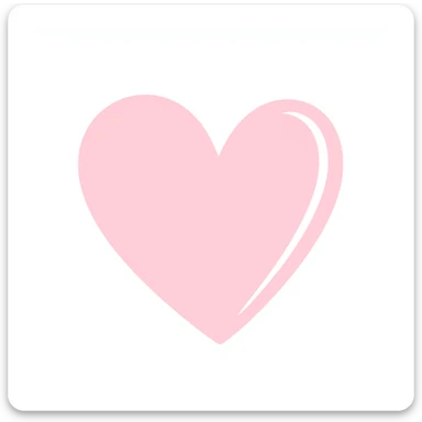 pastel pink hand-drawn heart sticker