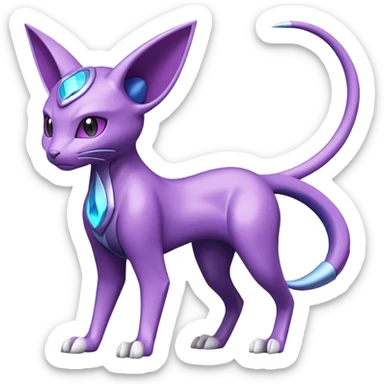 Miraidon-Genesect-Espeon-Mewtwo-Fakémon-hybrid-creature (full body)  sticker