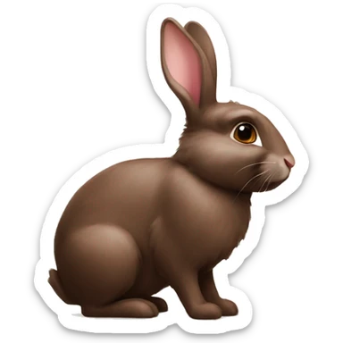 rabbit study with choco sticker