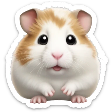 a cute hamster look like snowball hamster sticker