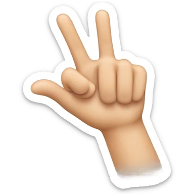 Emoji making sign language for “I love you” sticker